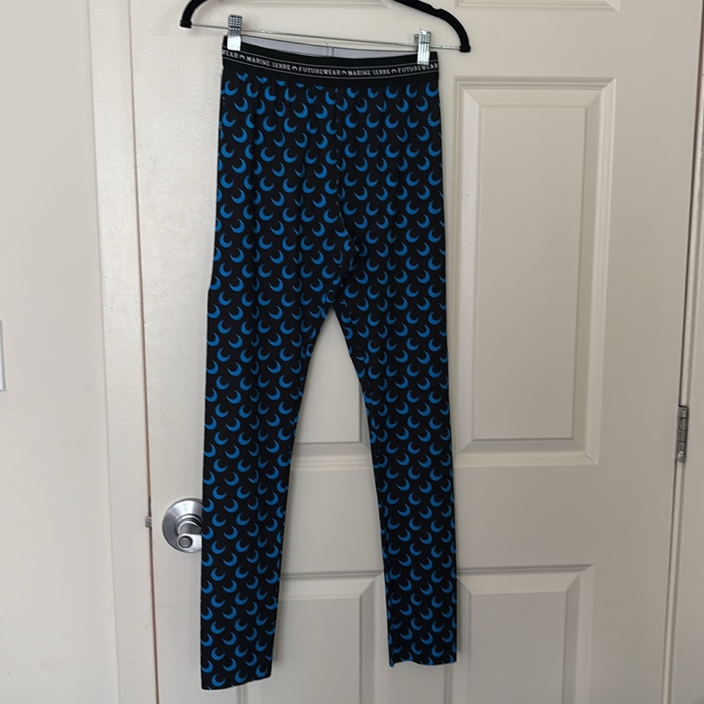 Marine Serre Black and Blue Crescent Moon Print Jumpsuit Set - Picture 3 of 3